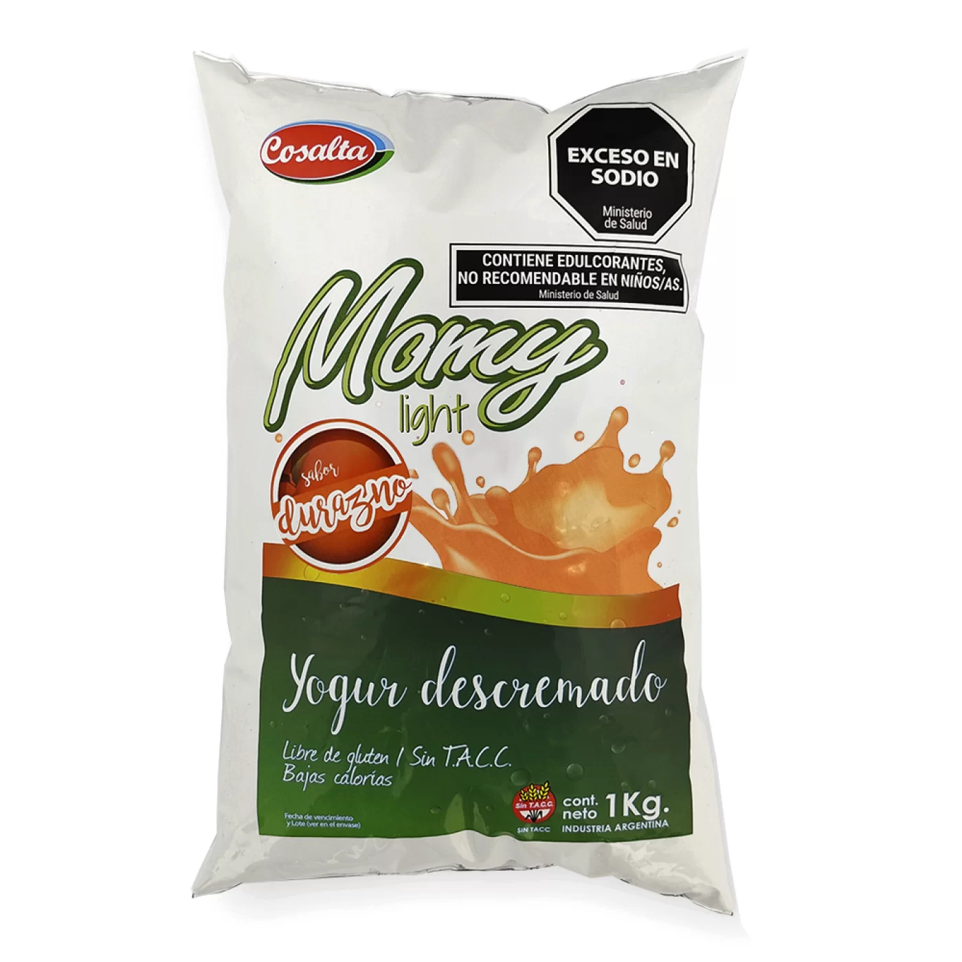 Yogur Sachet Descremado Light 1Kg durazno