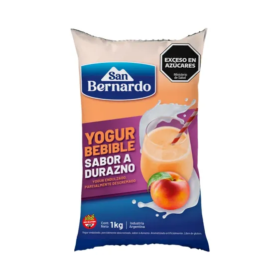 Ver más sobre Yogures Yogur Sachet Bebibles San Bernardo 1Kg durazno, Argentina