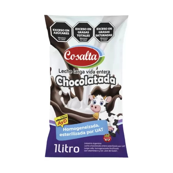 Ver más sobre Leches Leche Sachet Entera Chocolatada UAT Cosalta 1 Litro, Argentina