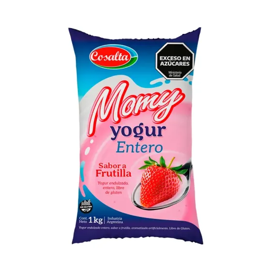 Ver más sobre Yogures Yogur Sachet Entero Momy 1Kg frutilla, Argentina